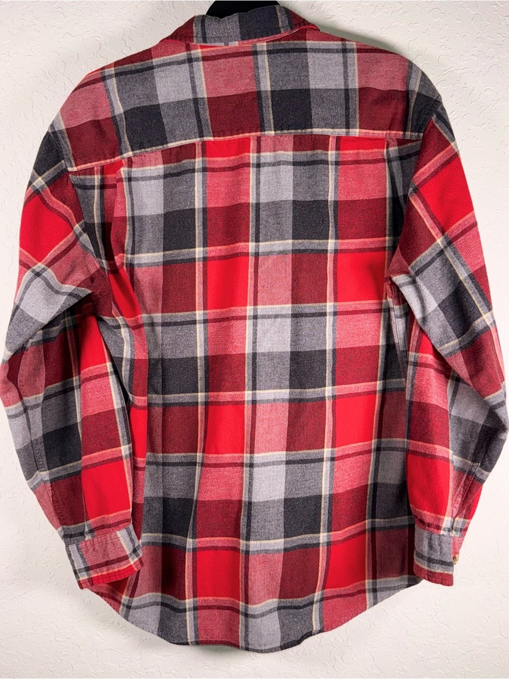 Eddie Bauer Red Plaid Flannel Button Up Shirt Women’s Medium Cotton - Picture 2 of 5